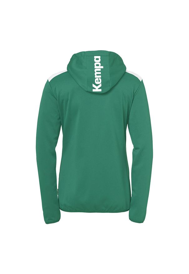 KEMPA - Damska bluza dresowa z kapturem Kempa Emotion 27. Typ kołnierza: kaptur. Kolor: wielokolorowy, biały, zielony. Materiał: dresówka. Sport: piłka ręczna