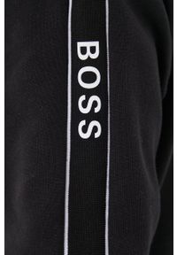 BOSS - Boss Bluza 50462390 męska kolor czarny z kapturem z aplikacją. Okazja: na co dzień. Typ kołnierza: kaptur. Kolor: czarny. Wzór: aplikacja. Styl: casual #2