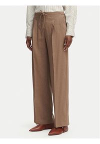 Marella Spodnie materiałowe Alloro 2613131115 Brązowy Regular Fit. Kolor: brązowy. Materiał: wiskoza #1