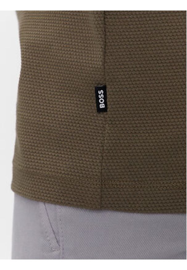 BOSS T-Shirt Tiburt 240 50452680 Zielony Regular Fit. Kolor: zielony. Materiał: bawełna