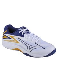 Buty siatkarskie męskie Mizuno Thunder Blade Z. Zapięcie: sznurówki. Kolor: niebieski, wielokolorowy, biały. Materiał: materiał, syntetyk. Szerokość cholewki: normalna. Sport: siatkówka