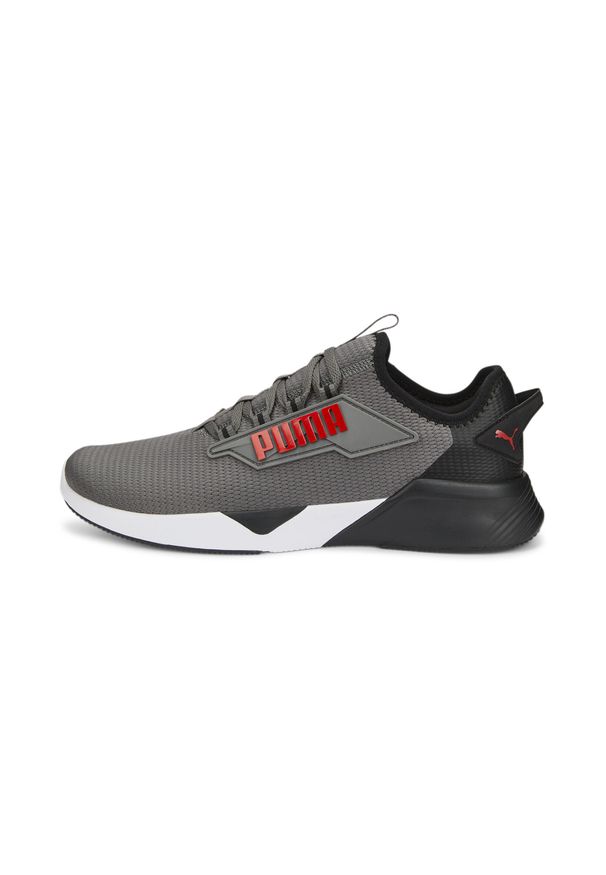 Buty do biegania męskie Puma RETALIATE 2. Kolor: czarny, czerwony, wielokolorowy, szary. Materiał: materiał, syntetyk, tkanina, guma. Sport: turystyka piesza