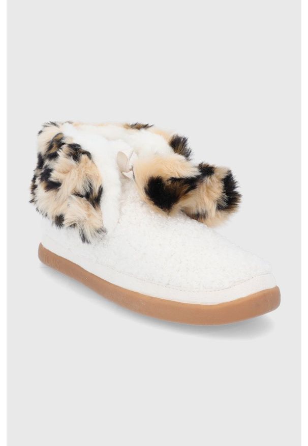Toms Kapcie Celeste kolor biały. Nosek buta: okrągły. Kolor: biały. Materiał: guma