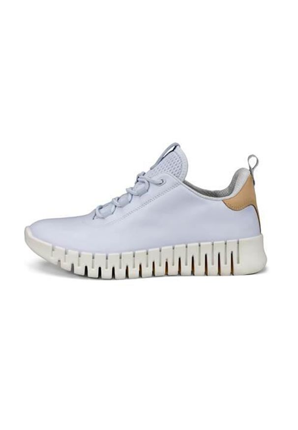 ecco - Buty do chodzenia damskie Ecco Sneaker Gruuv Lea. Zapięcie: sznurówki. Kolor: biały. Materiał: skóra. Szerokość cholewki: normalna. Sport: turystyka piesza