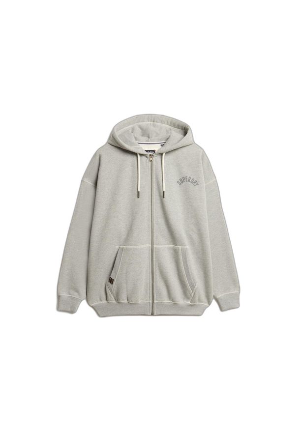 Damska bluza z kapturem zapinana na zamek Superdry Athletic Essential. Typ kołnierza: kaptur. Kolor: szary