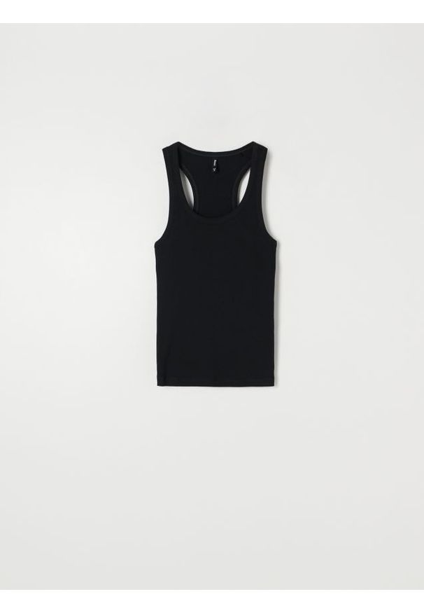 Sinsay - Top typu bokserka - czarny. Kolor: czarny