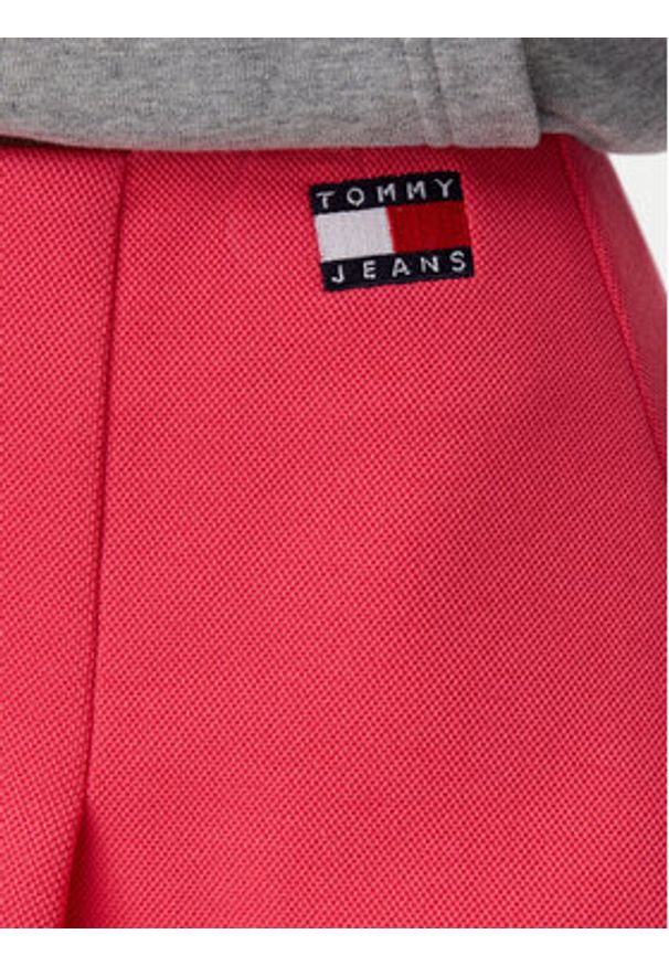 Tommy Jeans Spódnica mini Badge DW0DW20268 Różowy Regular Fit. Kolor: różowy. Materiał: syntetyk
