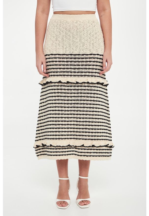 Twinset U&B - Spódnica midi ażurowa TWINSET U&B. Wzór: ażurowy