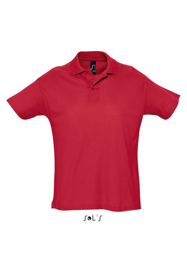 SOL'S - Polo Sol's Summer Ii. Typ kołnierza: polo. Kolor: czerwony. Materiał: bawełna. Sezon: lato