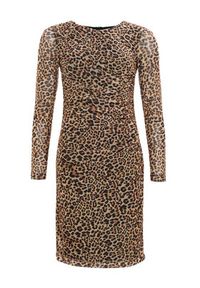 Swing Sukienka koktajlowa 5AI17600 Beżowy Slim Fit. Kolor: beżowy. Materiał: syntetyk. Styl: wizytowy #2