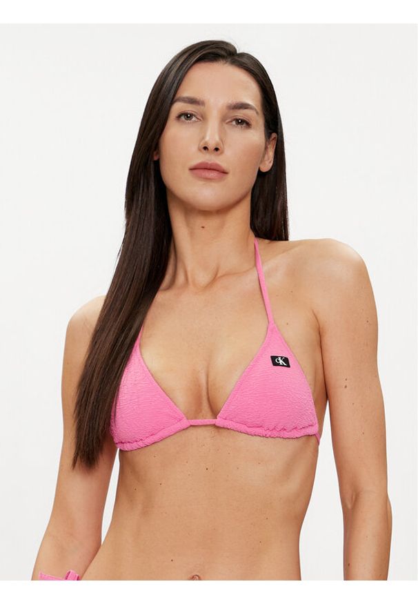 Calvin Klein Swimwear Góra od bikini KW0KW02394 Różowy. Kolor: różowy. Materiał: syntetyk