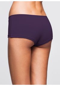 bonprix - Figi panty (5 par). Kolor: fioletowy. Materiał: materiał. Wzór: aplikacja, gładki, kwiaty