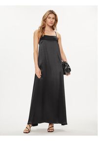 Fracomina Sukienka letnia FS24SD3006W45101 Czarny Loose Fit. Kolor: czarny. Materiał: wiskoza. Sezon: lato #2