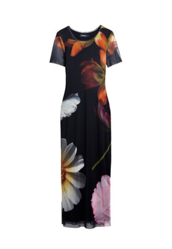 Desigual Sukienka codzienna Roterdam 25SWVK12 Czarny Slim Fit. Okazja: na co dzień. Kolor: czarny. Materiał: syntetyk. Typ sukienki: proste. Styl: casual
