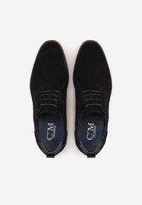 Born2be - Czarne Sznurowane Półbuty z Imitacji Zamszu w Eleganckim Stylu Rhodica. Okazja: na co dzień, do pracy. Kolor: czarny. Materiał: zamsz. Styl: elegancki #2