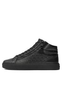 Calvin Klein Sneakersy High Top Lace Up W/ Zip Mono HM0HM01497 Czarny. Kolor: czarny. Materiał: skóra #4
