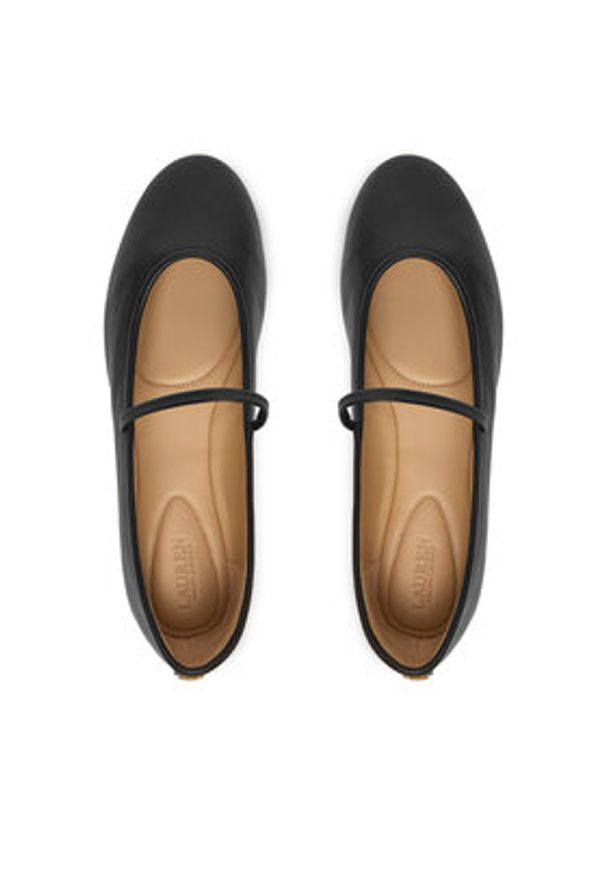Lauren Ralph Lauren - LAUREN RALPH LAUREN Baleriny Jayna 802977874001 Czarny. Kolor: czarny. Materiał: skóra