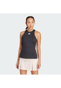 Adidas - Koszulka Tennis Y-Tank. Kolor: czarny. Materiał: materiał. Długość rękawa: bez rękawów
