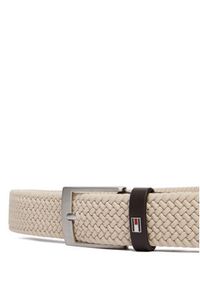TOMMY HILFIGER - Tommy Hilfiger Pasek Męski Adan 3.5 Elastic AM0AM13824 Beżowy. Kolor: beżowy. Materiał: materiał #2