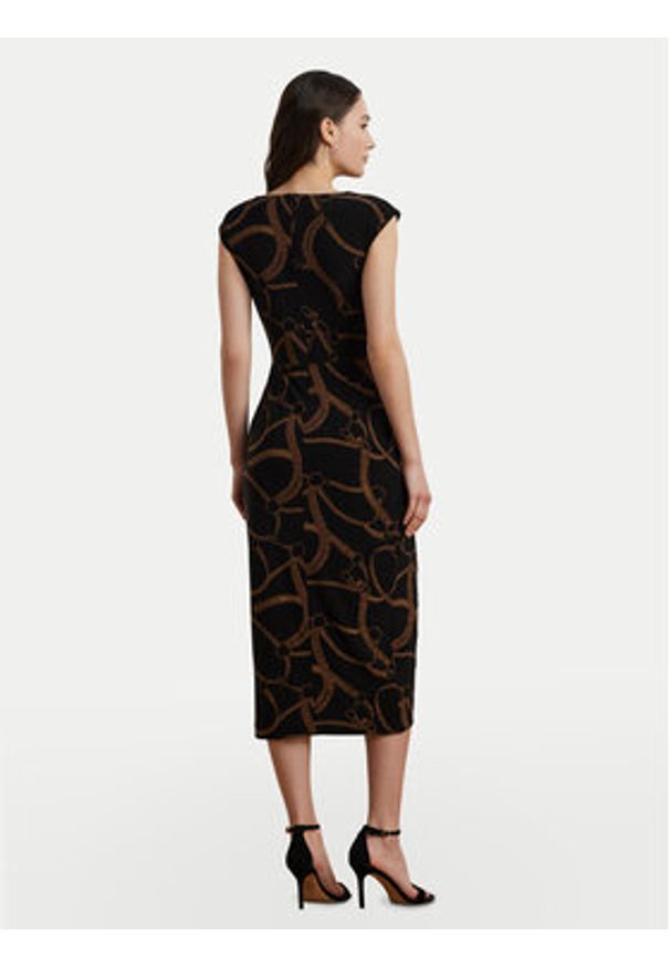 Lauren Ralph Lauren - LAUREN RALPH LAUREN Sukienka koktajlowa 200973612001 Czarny Slim Fit. Kolor: czarny. Materiał: syntetyk. Styl: wizytowy