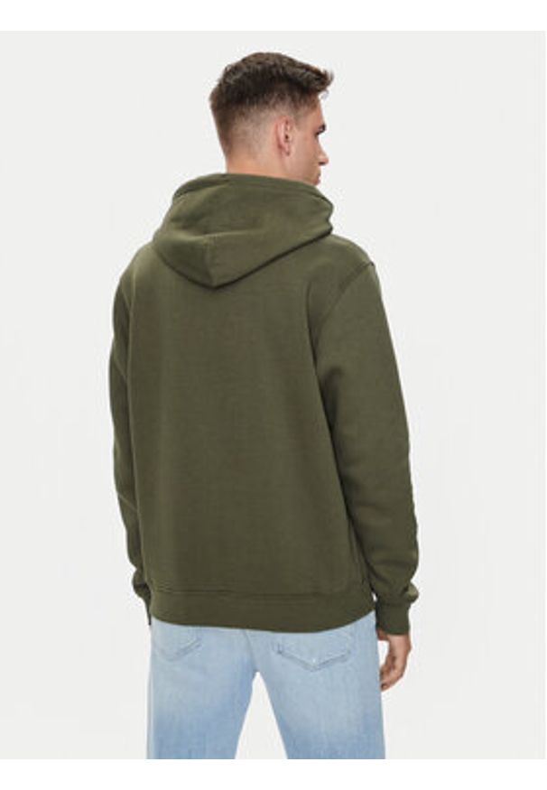 Tommy Jeans Bluza Linear Logo DM0DM17985 Zielony Regular Fit. Kolor: zielony. Materiał: bawełna