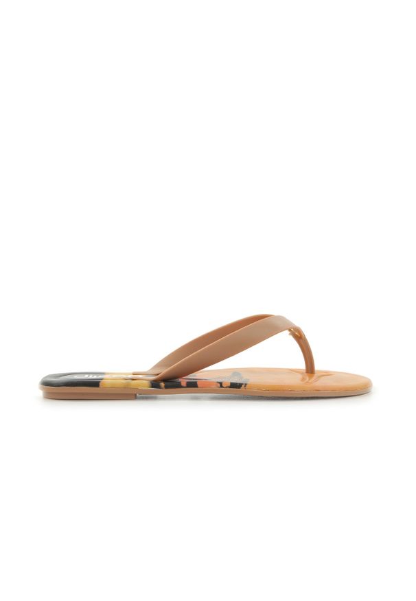 Japonki Dijean 261 984 Cocoa Safari, Beż, Guma - 41. Okazja: na plażę. Kolor: pomarańczowy. Materiał: tworzywo sztuczne. Sezon: lato. Styl: klasyczny