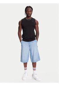 Kappa Tank top Logo Corpo Cadwal 303HZB0 Czarny Regular Fit. Kolor: czarny. Materiał: bawełna