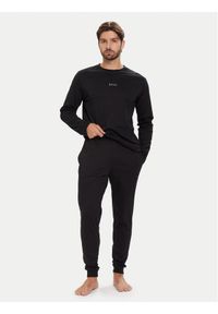 BOSS Piżama Xmas 50550547 Czarny Regular Fit. Kolor: czarny. Materiał: bawełna