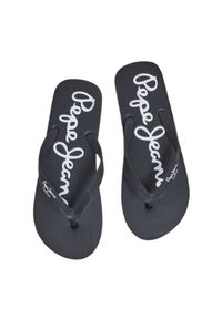 Japonki Pepe Jeans Bay Beach Basic M PMS70128 czarne. Okazja: na plażę. Nosek buta: otwarty. Kolor: czarny. Materiał: materiał, guma #4