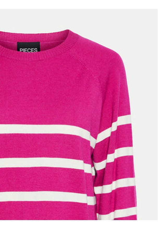 Pieces Sweter Sia 17146322 Różowy Regular Fit. Kolor: różowy. Materiał: syntetyk