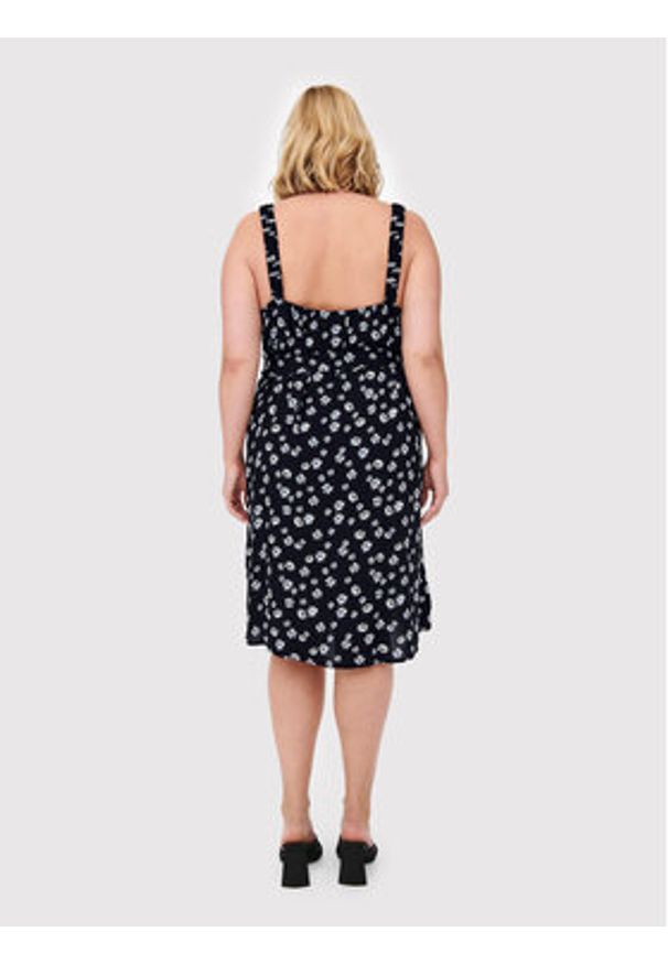 ONLY Carmakoma Sukienka letnia Lolliane 15261815 Czarny Regular Fit. Kolor: czarny. Materiał: wiskoza. Sezon: lato