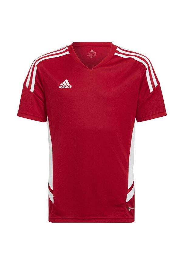 Adidas - Koszulka do piłki nożnej dla dzieci adidas Condivo 22 Jersey. Kolor: czerwony. Materiał: jersey