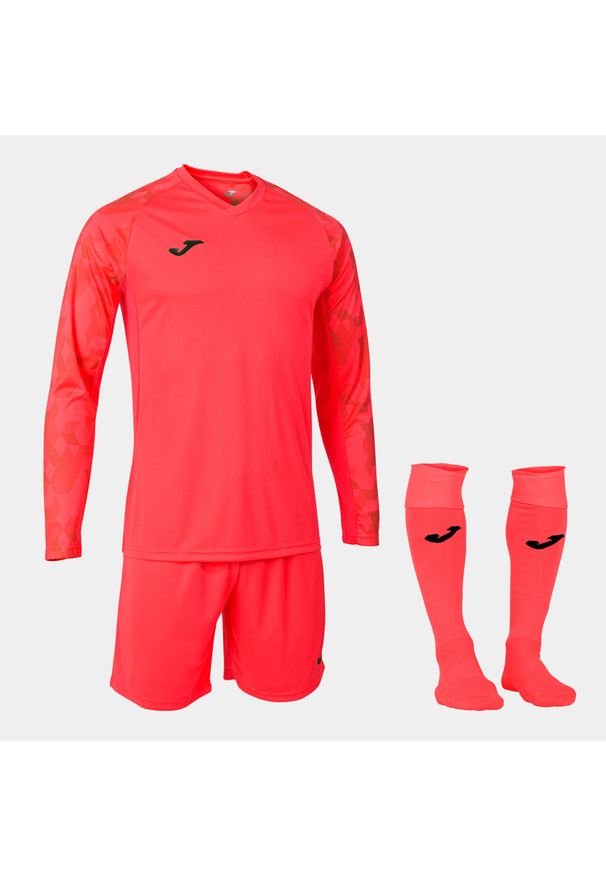 Zestaw do piłki nożnej męski Joma Zamora VII. Kolor: czerwony, pomarańczowy, różowy, wielokolorowy. Materiał: dresówka. Sport: piłka nożna