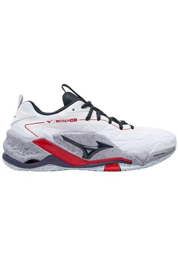 Buty do piłki ręcznej męskie Mizuno Wave Stealth Neo 2. Kolor: czarny, wielokolorowy. Materiał: syntetyk, materiał. Model: Mizuno Wave