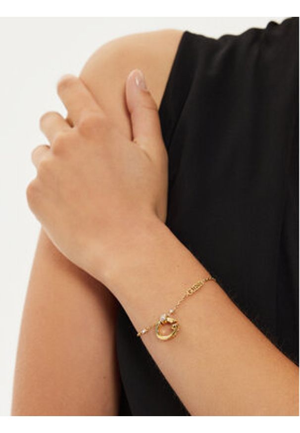 Guess Bransoletka JUBB04 519JW Złoty. Materiał: metalowe. Kolor: złoty