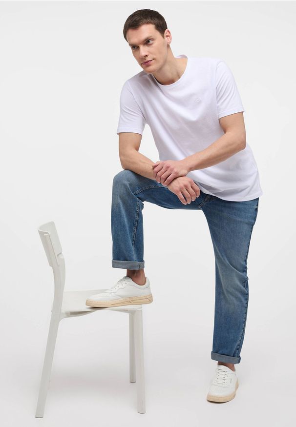 Mustang - Męskie Spodnie Jeansowe MUSTANG Tramper Straight Denim Blue 1013716 5000 583