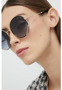 MARC JACOBS - Marc Jacobs okulary przeciwsłoneczne damskie kolor złoty. Kształt: okrągłe. Kolor: złoty #2