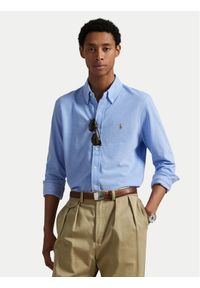 Polo Ralph Lauren Koszula 710979488001 Błękitny Regular Fit. Typ kołnierza: polo. Kolor: niebieski. Materiał: bawełna