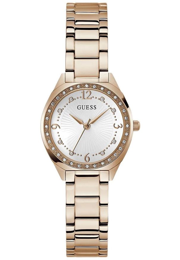 Zegarek Guess Zegarek damski Guess GW0767L3 CYRKONIE różowe złoto. Kolor: złoty, wielokolorowy, różowy