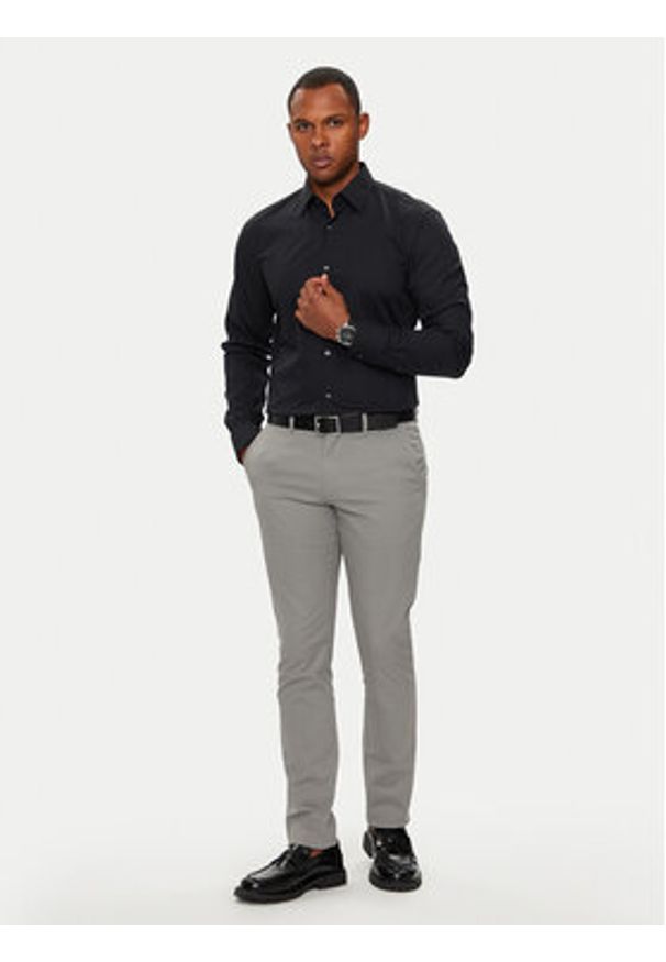BOSS - Boss Koszula H-Hank-Kent-C1-214 50469345 Czarny Slim Fit. Typ kołnierza: kołnierzyk klasyczny. Kolor: czarny. Materiał: bawełna