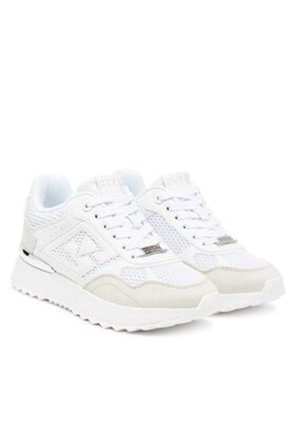 Guess Sneakersy FLTKOR ELE12 Biały. Kolor: biały. Materiał: materiał