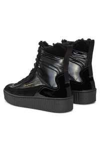 TOMMY HILFIGER - Tommy Hilfiger Botki Patent Laceup City Snow Boot FW0FW07841 Czarny. Kolor: czarny. Materiał: zamsz, skóra #4