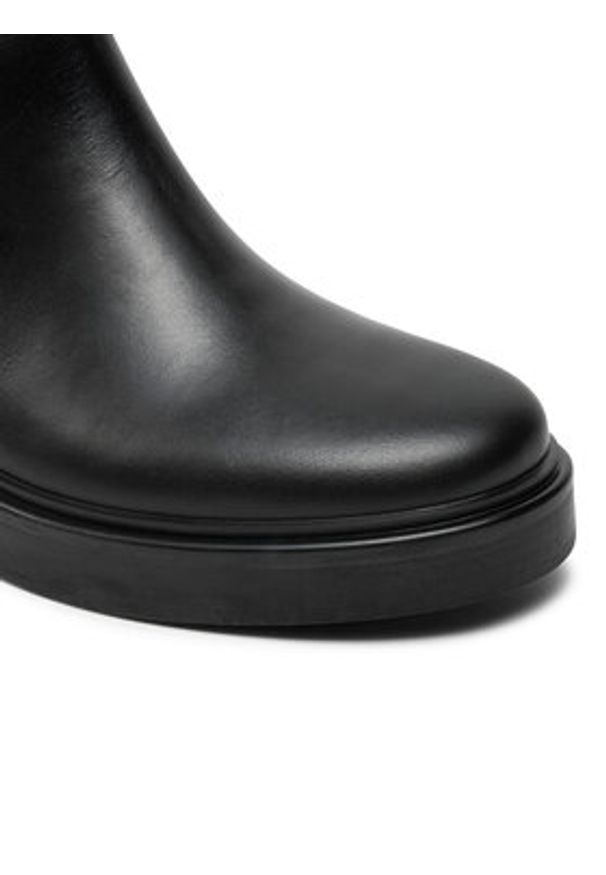 TOMMY HILFIGER - Tommy Hilfiger Kozaki Premium Leather Long Boot FW0FW08180 Czarny. Kolor: czarny. Materiał: skóra