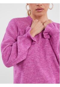 YAS Sweter 26030706 Różowy Regular Fit. Kolor: różowy. Materiał: syntetyk #3