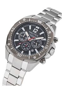 Nautica Zegarek Sporty Chronograph NAPBSS505 Srebrny. Kolor: srebrny. Styl: sportowy