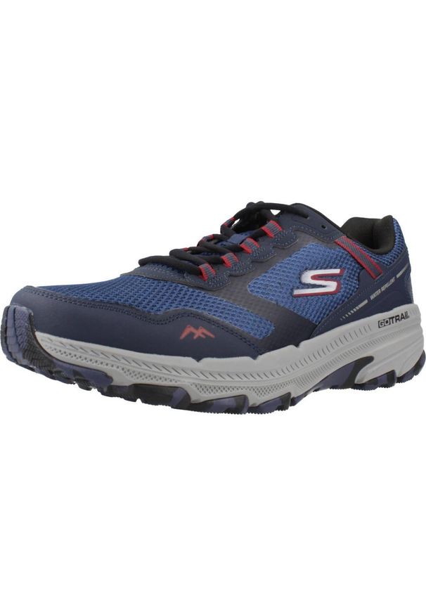 skechers - Kapcie SKECHERS GO RUN TRAIL 2.0 Niebieski. Kolor: niebieski. Materiał: syntetyk, tkanina, skóra. Sport: bieganie