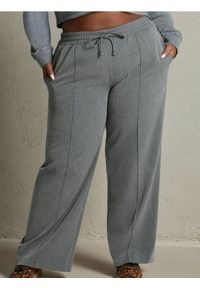 Sinsay - Spodnie wide leg - szary. Kolor: szary