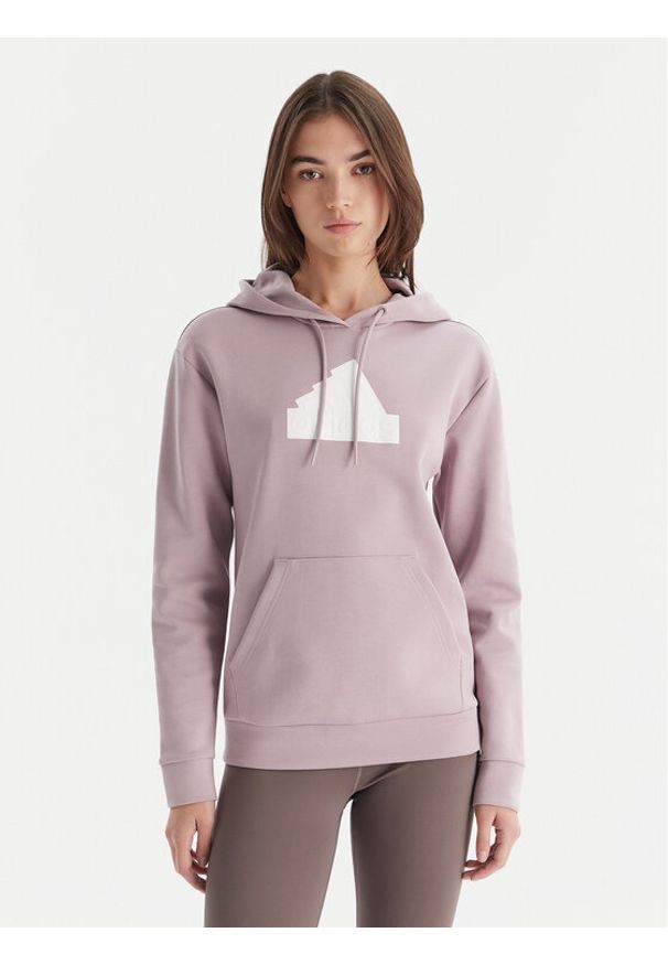 Adidas - adidas Bluza Future Icons Badge of Sport IS3641 Fioletowy Regular Fit. Kolor: fioletowy. Materiał: bawełna. Styl: sportowy