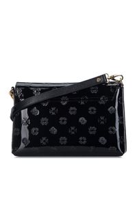 Wittchen - Damska listonoszka z metalicznej skóry lakierowanej mała czarna. Kolor: czarny. Wzór: aplikacja, haft. Dodatki: z haftem. Materiał: lakierowane, skórzane. Styl: elegancki, klasyczny #2