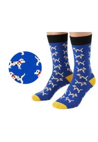 His Story - Skarpetki Bawełniane - Tematyczne - Niebieskie w Dalmatyńczyki. Kolor: niebieski. Materiał: elastan, bawełna, poliamid #3